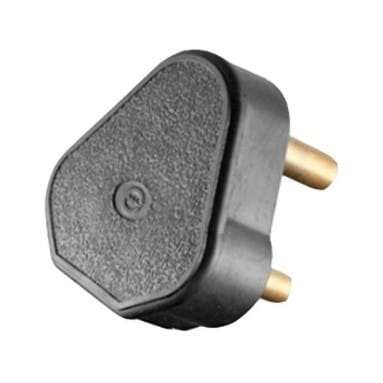 16A Black rubber plug top