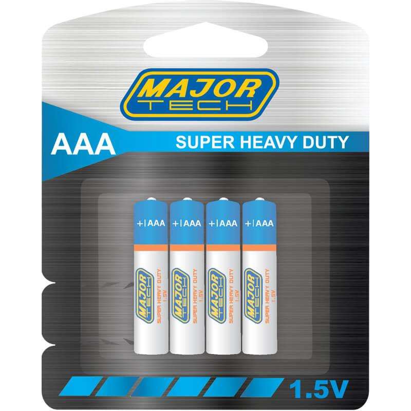 AAA Batteries Major Tech 4 Pack
