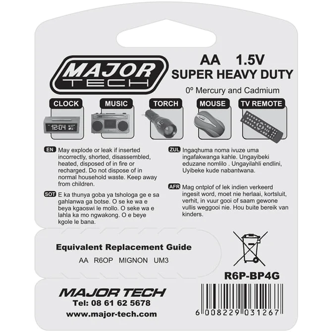 AAA Batteries Major Tech 4 Pack - Image 2