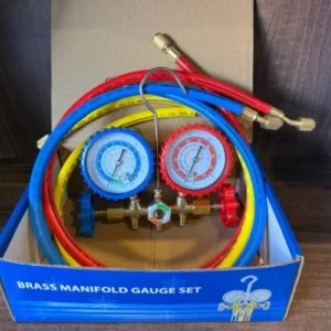 Brass manifold gauge set