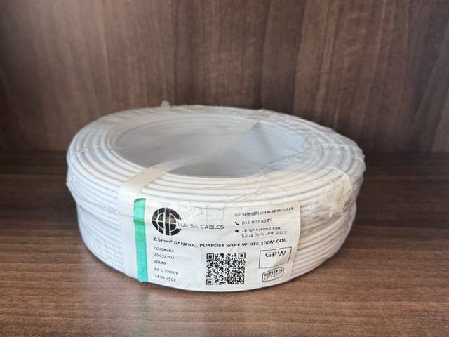 Gp house wire 2.5 mm white